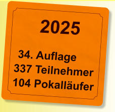 2025   34. Auflage 337 Teilnehmer 104 Pokalläufer