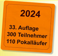 2024   33. Auflage 300 Teilnehmer 110 Pokalläufer